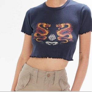 Urban Outfitters Dragon Crop Top